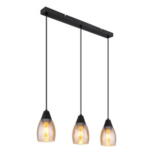 Globo Reid hanglamp – E27 (grote fitting) – Zwart