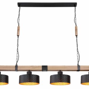 Globo Rielly hanglamp – E27 (grote fitting) – Zwart