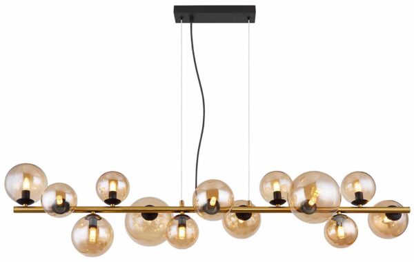 Globo Riha hanglamp – G9 – Zwart