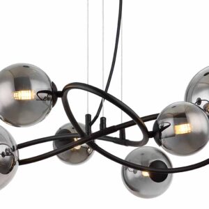 Globo Riha hanglamp – G9 – Zwart