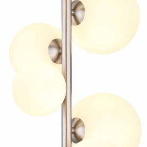 Globo Riha vloerlamp – G9 – Nikkel