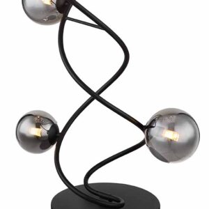 Globo Riha vloerlamp – G9 – Zwart