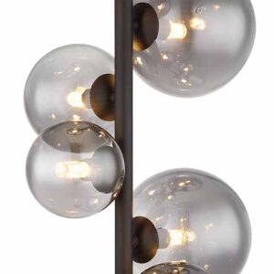 Globo Riha vloerlamp – G9 – Zwart