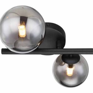 Globo Riha wandlamp – G9 – Zwart