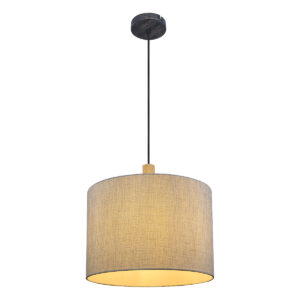 Globo Roger hanglamp – ø 40 cm – E27 (grote fitting) – Zwart
