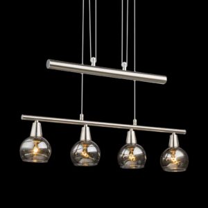 Globo Roman hanglamp – LED + E14 – Nikkel