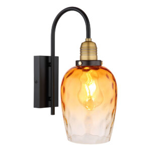 Globo Salvy wandlamp – E27 (grote fitting) – Zwart