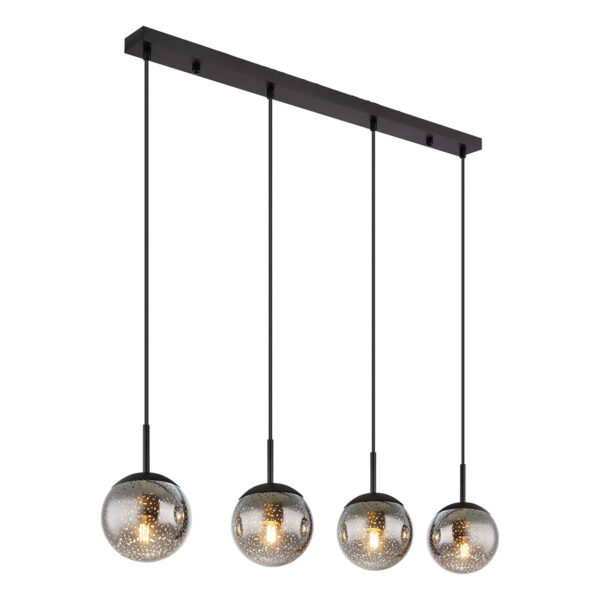 Globo Samos hanglamp – LED + E27 – Zwart