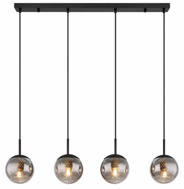 Globo Samos hanglamp – LED + E27 – Zwart