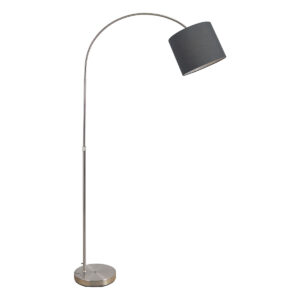 Globo Sanna vloerlamp – E27 (grote fitting) – Nikkel