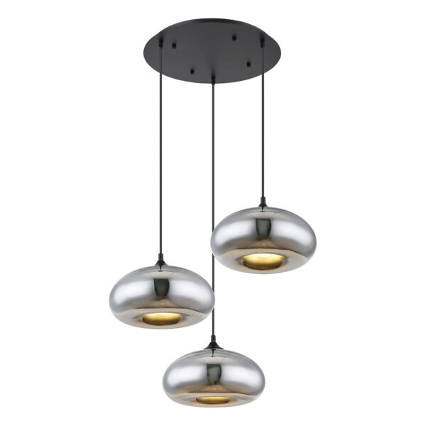 Globo Selly hanglamp – ø 65 cm – E27 (grote fitting) – Zwart