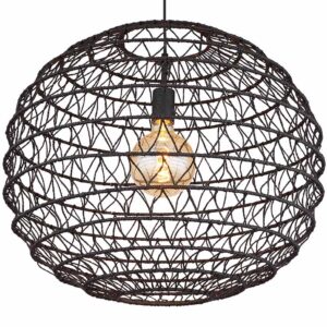 Globo Senni hanglamp – ø 59 cm – E27 (grote fitting) – Zwart