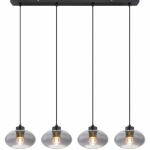 Globo Shaun hanglamp – E27 (grote fitting) – Zwart