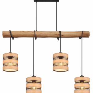 Globo Soeni hanglamp – E27 (grote fitting) – Zwart