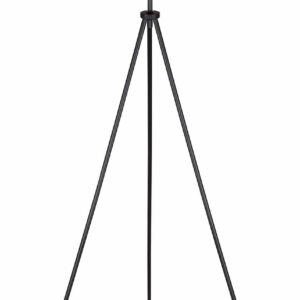 Globo Soeni vloerlamp – ø 60 cm – E27 (grote fitting) – Zwart