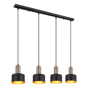 Globo Swinni hanglamp – E27 (grote fitting) – Zwart