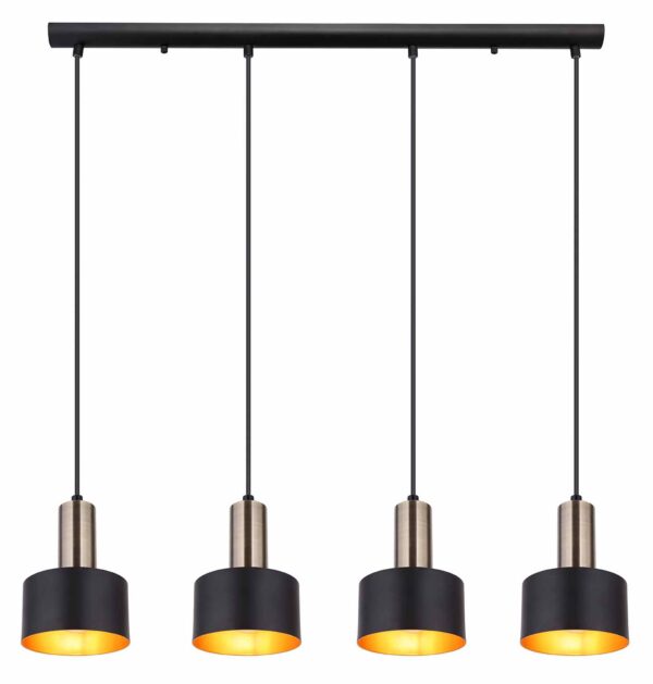 Globo Swinni hanglamp – E27 (grote fitting) – Zwart