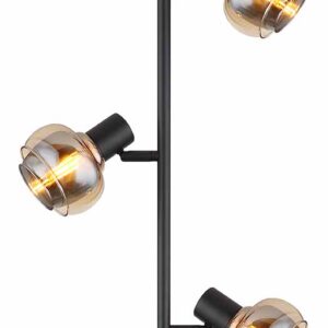 Globo Tokki vloerlamp – E14 (kleine fitting) – Zwart