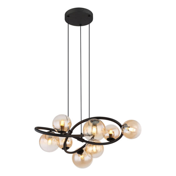 Globo Tuberius hanglamp – ø 65 cm – G9 – Zwart