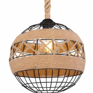 Globo Ulleu hanglamp – ø 30 cm – E27 (grote fitting) – Zwart