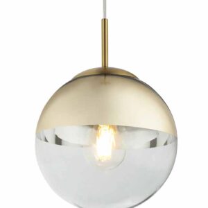 Globo Varus hanglamp – ø 20 cm – E27 (grote fitting) – Goud