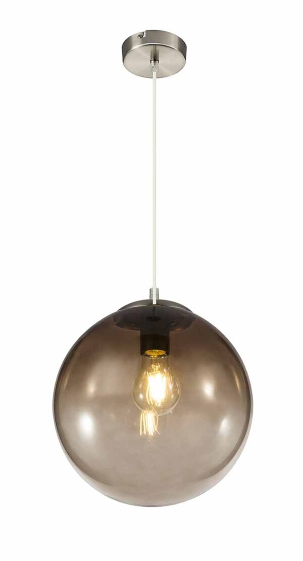 Globo Varus hanglamp – ø 30 cm – E27 (grote fitting) – Chroom