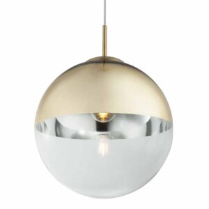 Globo Varus hanglamp – ø 30 cm – E27 (grote fitting) – Goud