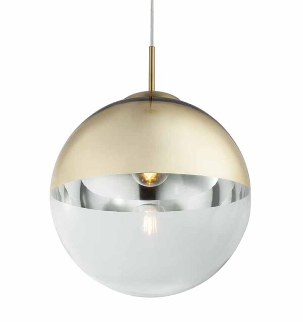 Globo Varus hanglamp – ø 30 cm – E27 (grote fitting) – Goud