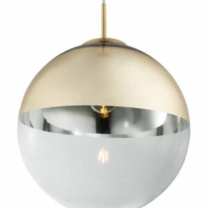 Globo Varus hanglamp – ø 33 cm – E27 (grote fitting) – Goud