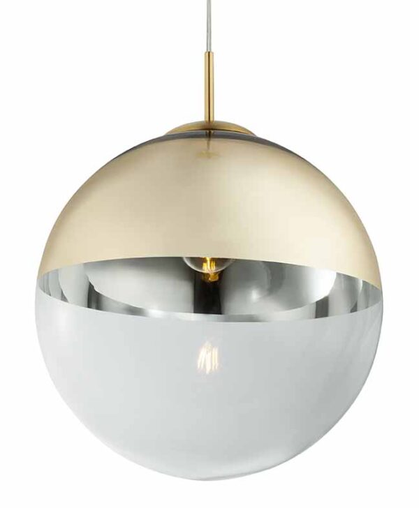 Globo Varus hanglamp – ø 33 cm – E27 (grote fitting) – Goud