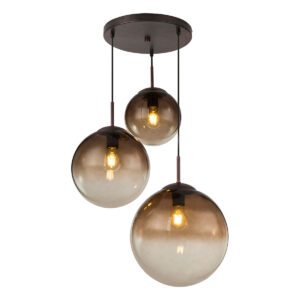 Globo Varus hanglamp – ø 51 cm – E27 (grote fitting) – Bruin