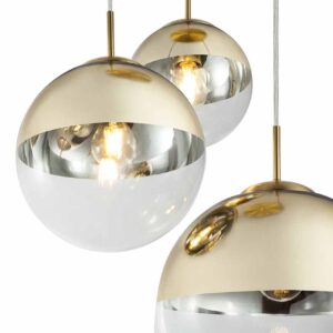 Globo Varus hanglamp – ø 51 cm – E27 (grote fitting) – Goud