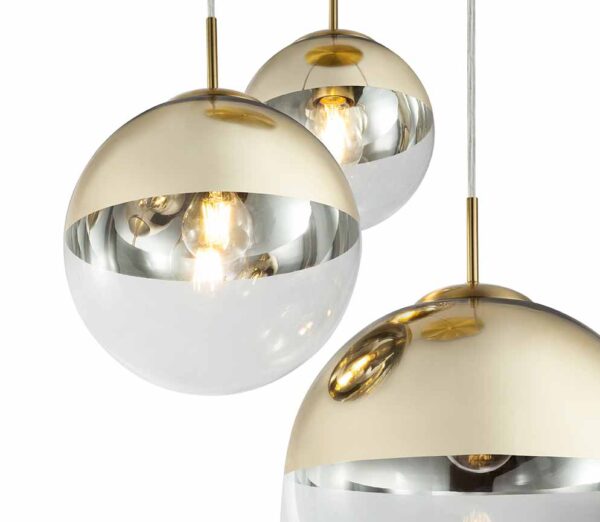 Globo Varus hanglamp – ø 51 cm – E27 (grote fitting) – Goud