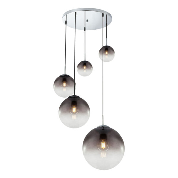 Globo Varus hanglamp – ø 65 cm – E27 (grote fitting) – Chroom