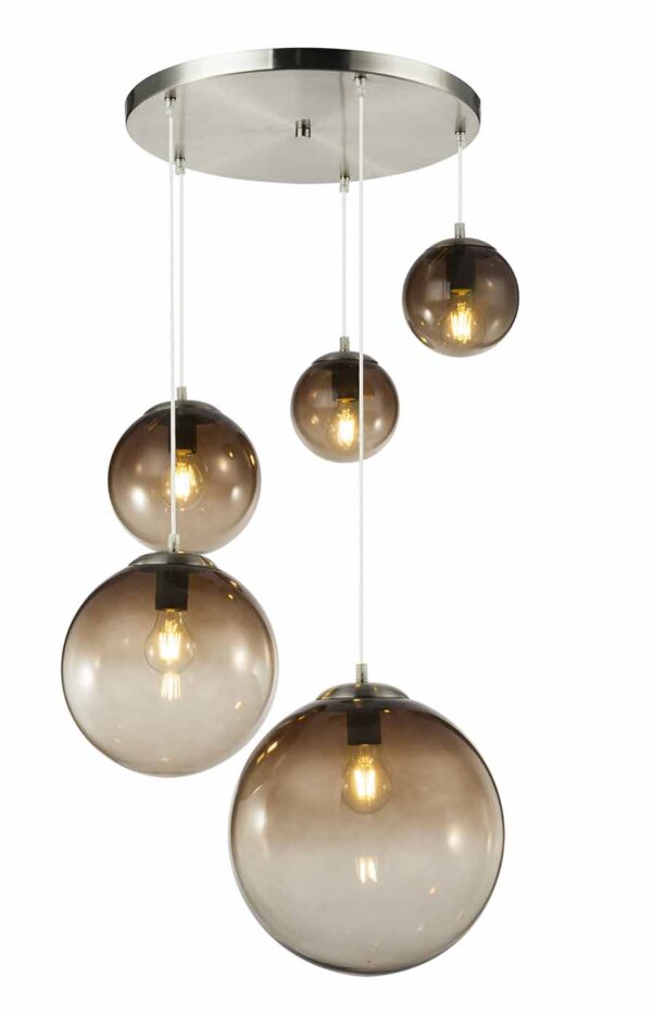 Globo Varus hanglamp – ø 65 cm – E27 (grote fitting) – Chroom