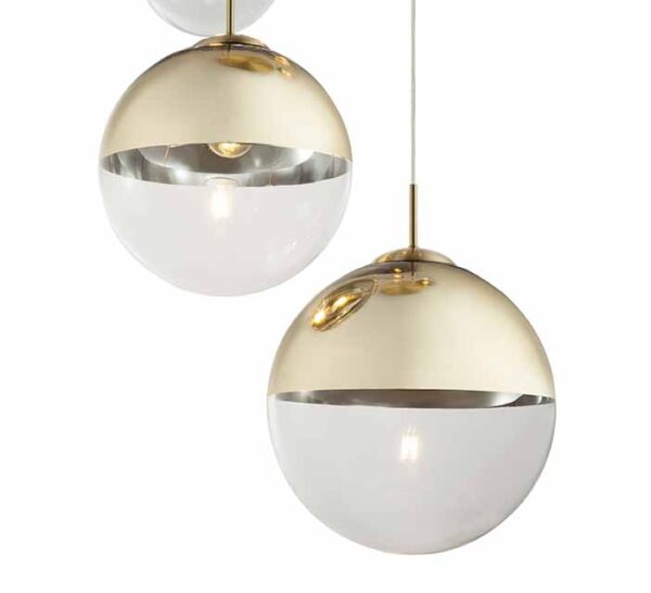 Globo Varus hanglamp – ø 65 cm – E27 (grote fitting) – Goud