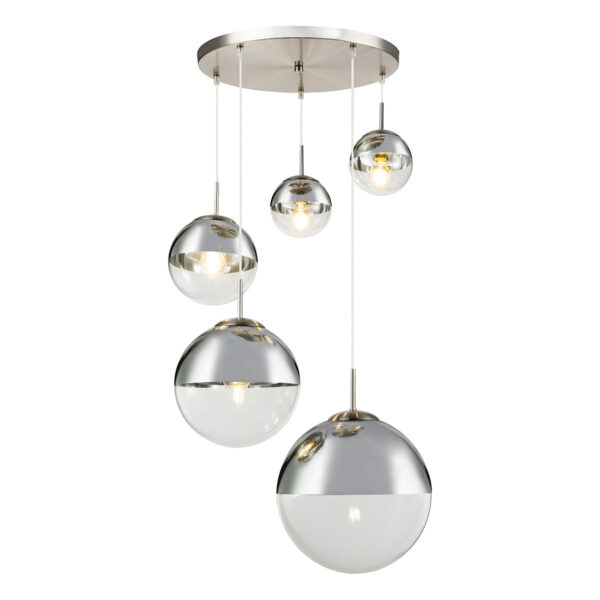 Globo Varus hanglamp – ø 65 cm – E27 (grote fitting) – Nikkel