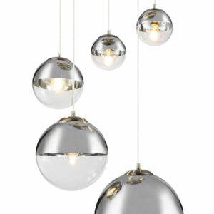 Globo Varus hanglamp – ø 65 cm – E27 (grote fitting) – Nikkel