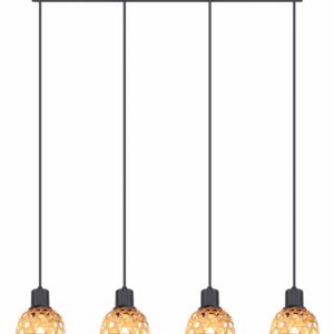 Globo Wenna hanglamp – LED + E27 – Zwart