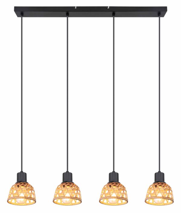 Globo Wenna hanglamp – LED + E27 – Zwart