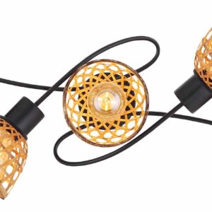 Globo Wenna plafonniere – LED + E27 – Zwart