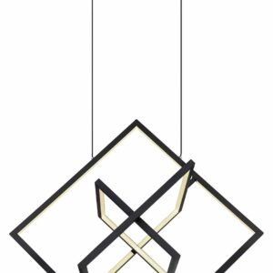 Globo Wolfhard hanglamp – Ingebouwd (LED) – Zwart