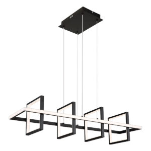 Globo Wolfhard hanglamp – Ingebouwd (LED) – Zwart