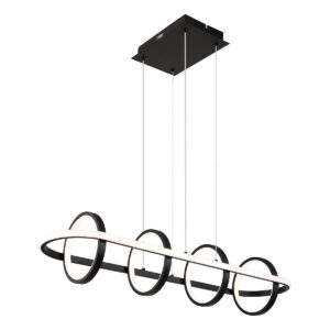 Globo Wolfhard hanglamp – Ingebouwd (LED) – Zwart