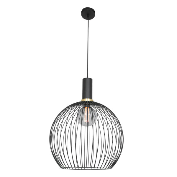 Mexlite Aureole hanglamp – ø 42 cm – E27 (grote fitting) – Zwart