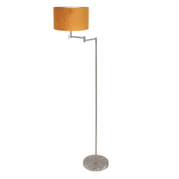 Mexlite Bella vloerlamp – ø 45 cm – E27 (grote fitting) – Staal