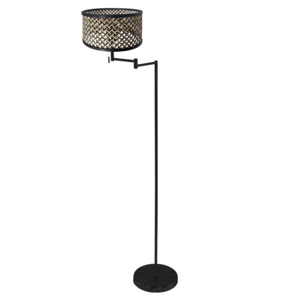 Mexlite Bella vloerlamp – ø 45 cm – E27 (grote fitting) – Zwart