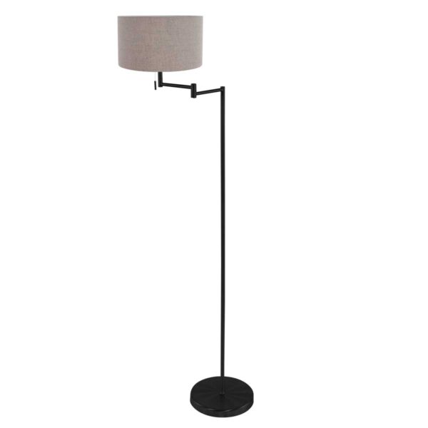 Mexlite Bella vloerlamp – ø 45 cm – E27 (grote fitting) – Zwart