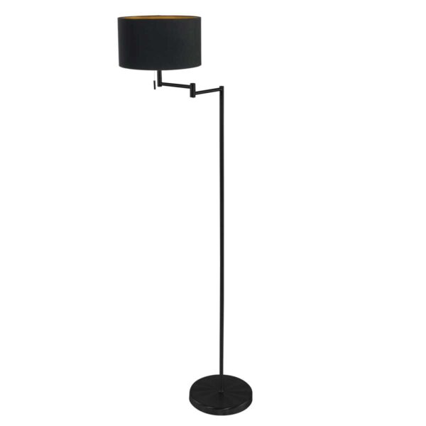 Mexlite Bella vloerlamp – ø 45 cm – E27 (grote fitting) – Zwart