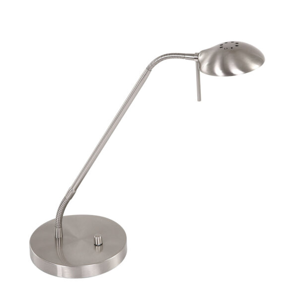 Mexlite Biron tafellamp – Draai- en/of kantelbaar en In hoogte verstelbaar – Ingebouwd (LED) – Staal